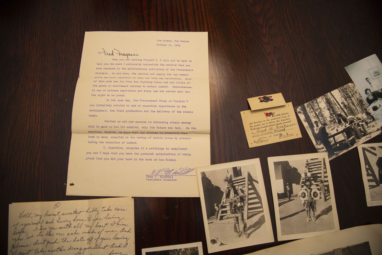 These photographs and papers document Fred Fragassi Sr.’s time with the Manhattan Project.